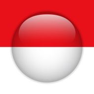Monaco Flag Glossy Button N2