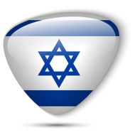 Israel Flag Glossy Button N2