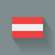 Flat flag of Austria