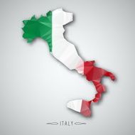 Italy map in a Triangular Style Vector Illustration