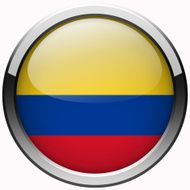 colombia flag gel metal button