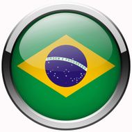 brazil flag gel metal button