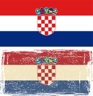 Croatian grunge flag N2