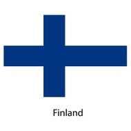 Flag of the country finland Vector illustration