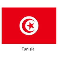 Flag of the country tunisia Vector illustration