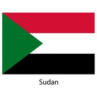 Flag of the country sudan Vector illustration
