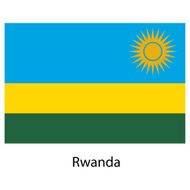 Flag of the country rwanda Vector illustration
