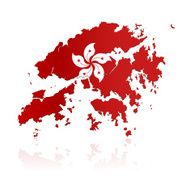 Hong Kong Flag Map N2