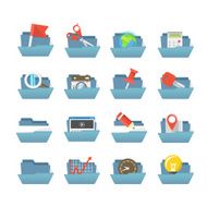 Folders collection with different content