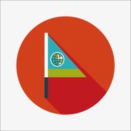 Flag flat icon with long shadow N26