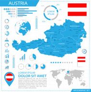 Austria - infographic map Illustration