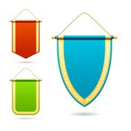 Set of pennants - vector