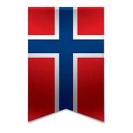 Ribbon banner - norwegian flag