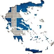 Greece map grunge mosaic