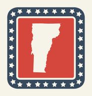Vermont American state button