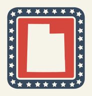 Utah American state button