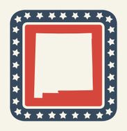 New Mexico American state button
