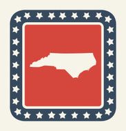 North Carolina American state button
