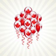 Canada Day background Maple Leaf balloons N2
