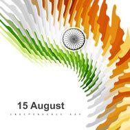 Indian flag for stylish Independence Day creative texture wave