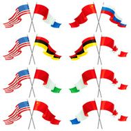 Set of International Friendship Flags N2