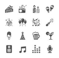 celebration and party icon set vector eps10 N3