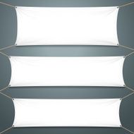 Empty White Banners