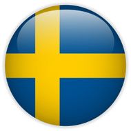 Sweden Flag Glossy Button N3