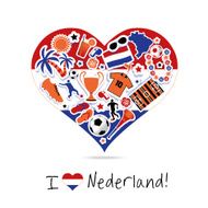 Netherlands fan flag love