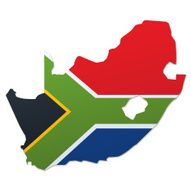 South Africa Flag Map N5