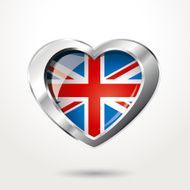 Heart UK flag chrome