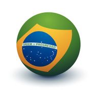 Brazil Flag Sphere Vector