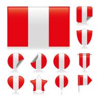 Peru flag set