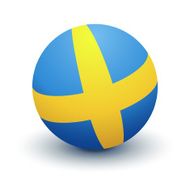 Sweden Flag Sphere Vector