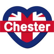 Love England collection vector Chester Heart and Flag