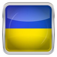 Glossy Button - Flag of Ukraine N3