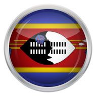 Glossy Button - Flag of Swaziland N4