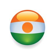 World Flag Button Niger