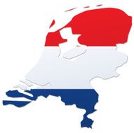 Netherlands flag map N2