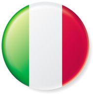 Italy Satin Flag Button
