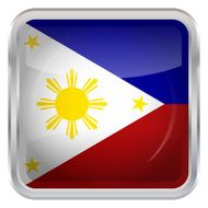 Glossy Button - Flag of Philippines N3