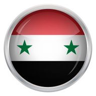 Glossy Button - Flag of Syria N4