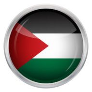 Glossy Button - Flag of Palestine N4