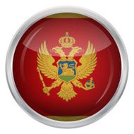 Glossy Button - Flag of Montenegro N4