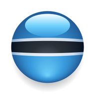 World Flag Button Botswana