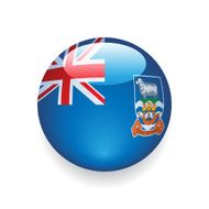 World Flag Button Falkland Islands