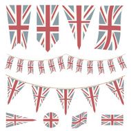 Faded British Flags and Pennants