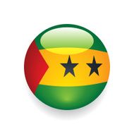 World Flag Button Sao Tome and Principe