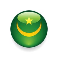 World Flag Button Mauritania