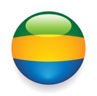World Flag Button Gabon